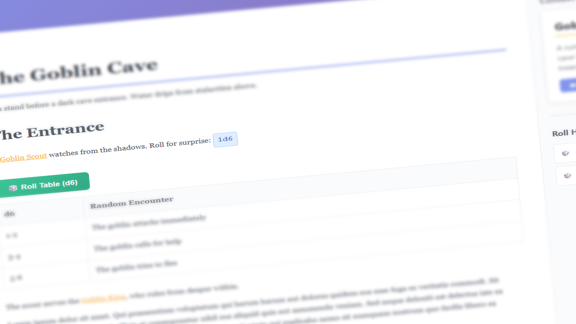 Prototype: Presenting TTRPG texts in a digital native format